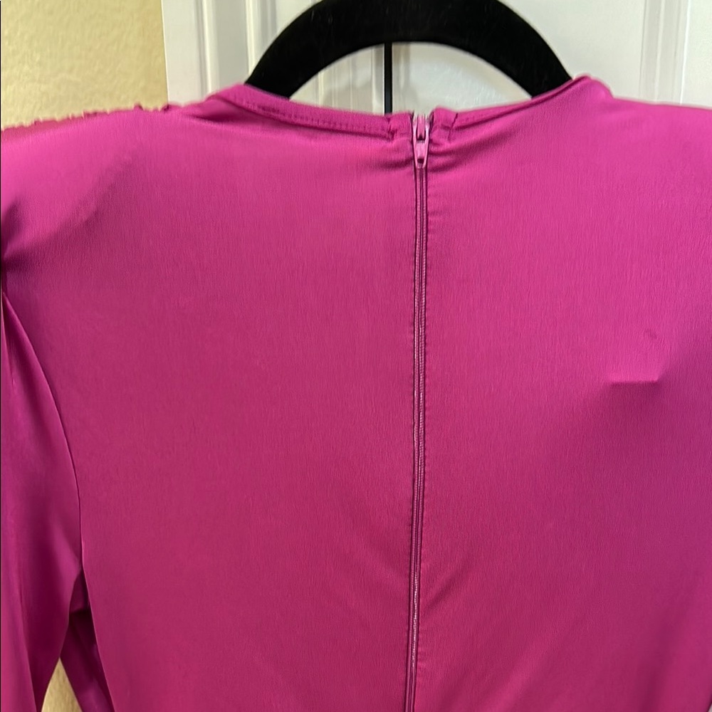 Purple Ruched Bodycon Dress - Picture 5 of 7